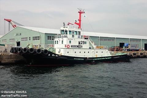 Yoshino Maru, a tug operated by NYK Group subsidiary Shin-Nippon Kaiyosha Corporation, was manoeuvred approximately 12 kilometres in Tokyo Bay. (Image courtesy of MarineTraffic, copyright Daisuke NIMURA)